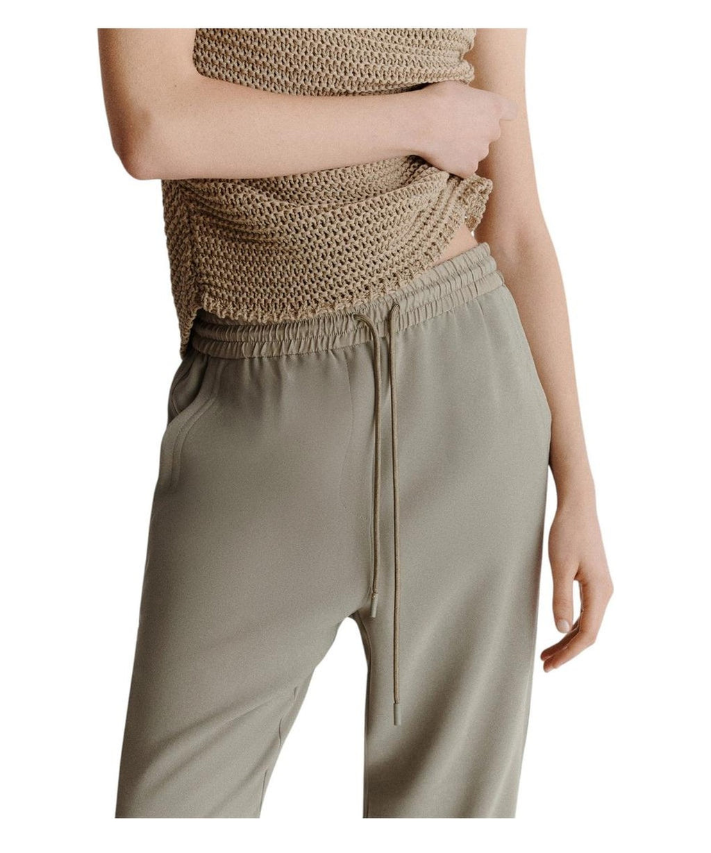 Jogger Fluidi in Triacetato con Coulisse in Seta-Marella-Pantaloni-Vittorio Citro Boutique