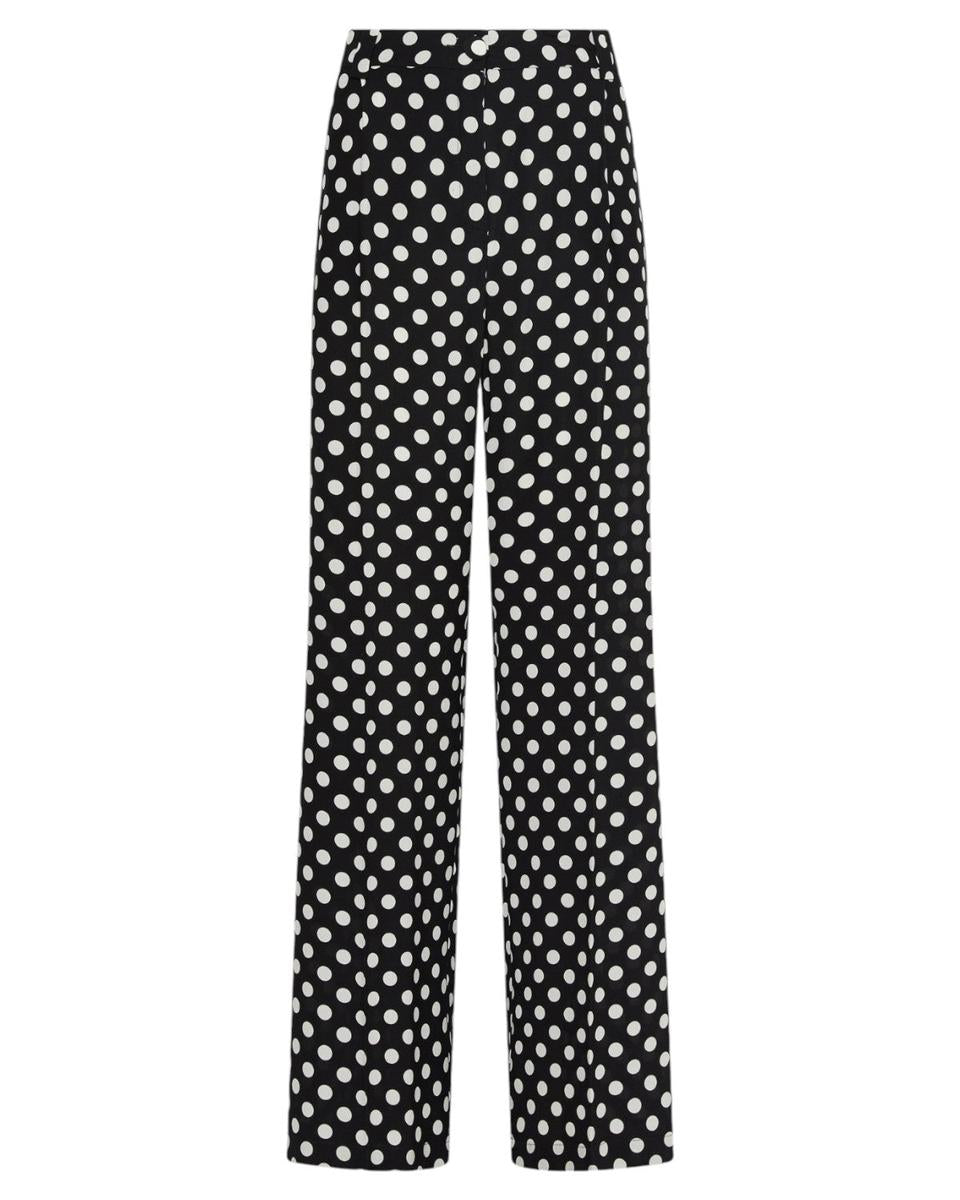 Pantalone Morbido in Seta con Stampa Foliage-Marella-Pantaloni-Vittorio Citro Boutique