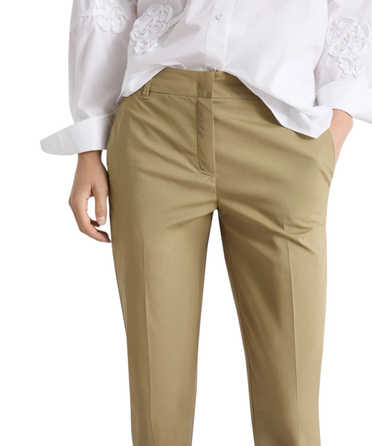 Pantaloni Marella Gettone in Popeline Stretch