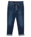 Jeans Koons blu scuro con bottoni-Dondup-Jeans-Vittorio Citro Boutique