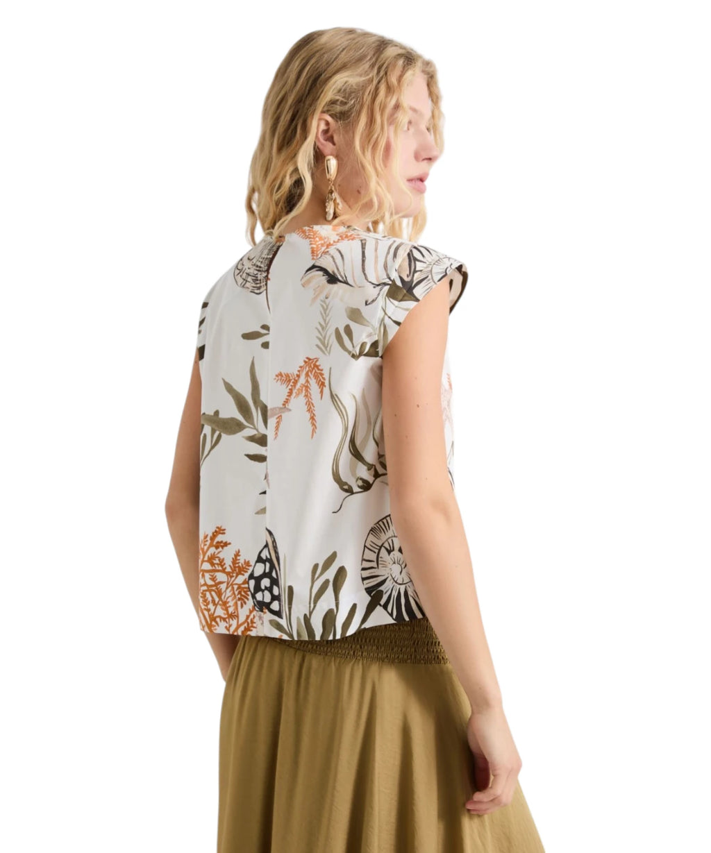 Top AFFINE en coton stretch Marella