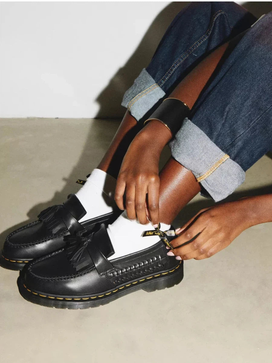 Mocassini Adrian in Pelle Intrecciata-Mocassini-Dr. Martens-Vittorio Citro Boutique