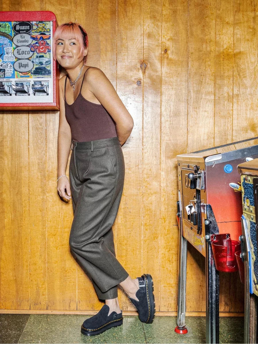 Mules Zebzag in Pelle Scamosciata-Dr. Martens-Sandali-Vittorio Citro Boutique