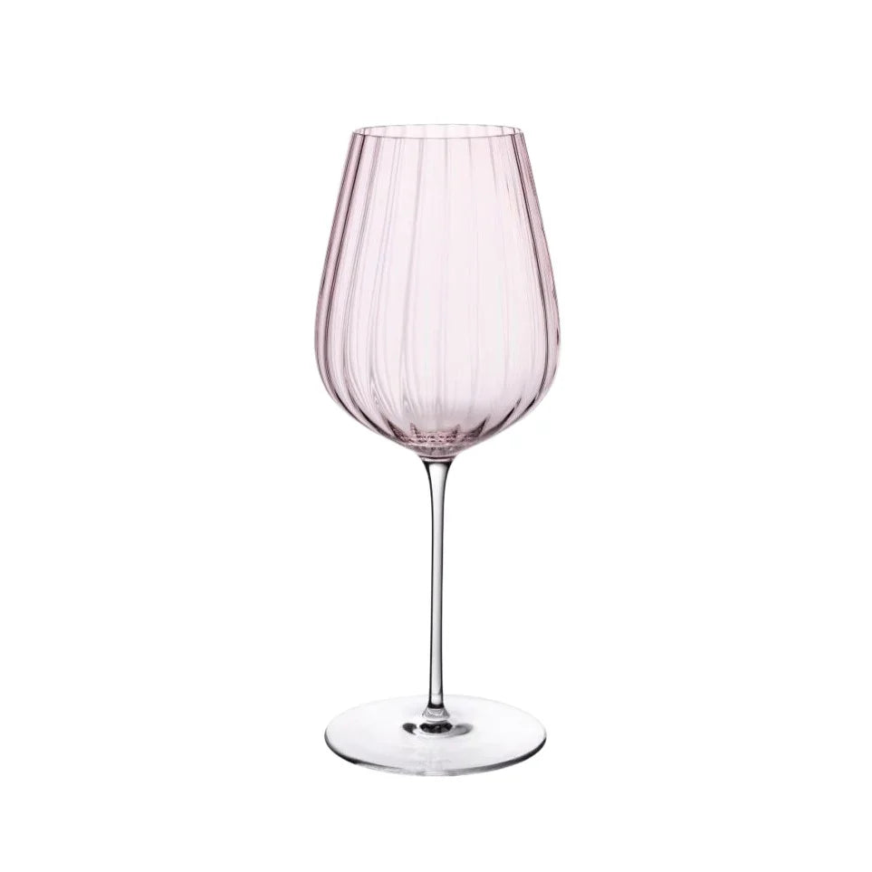 Set de 2 verres à vin rouge Round Up couleur rose antique.