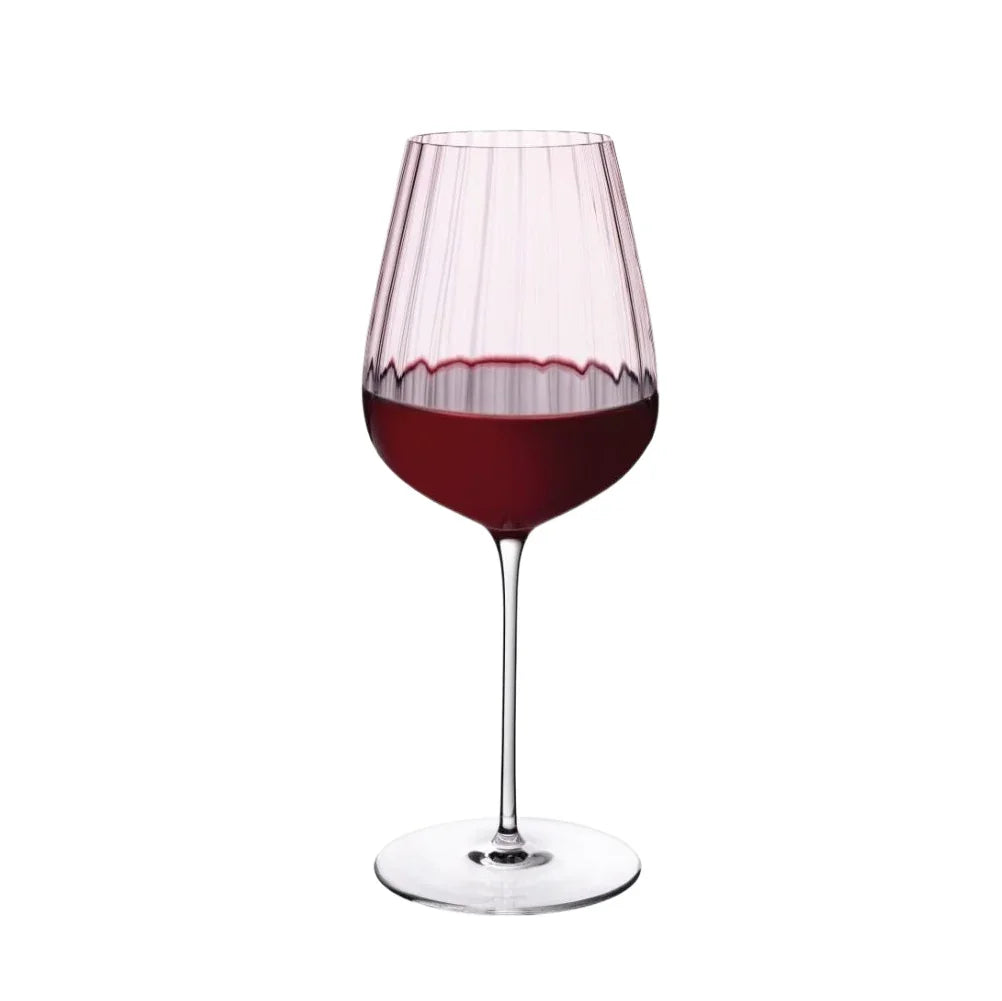 Set de 2 verres à vin rouge Round Up couleur rose antique.