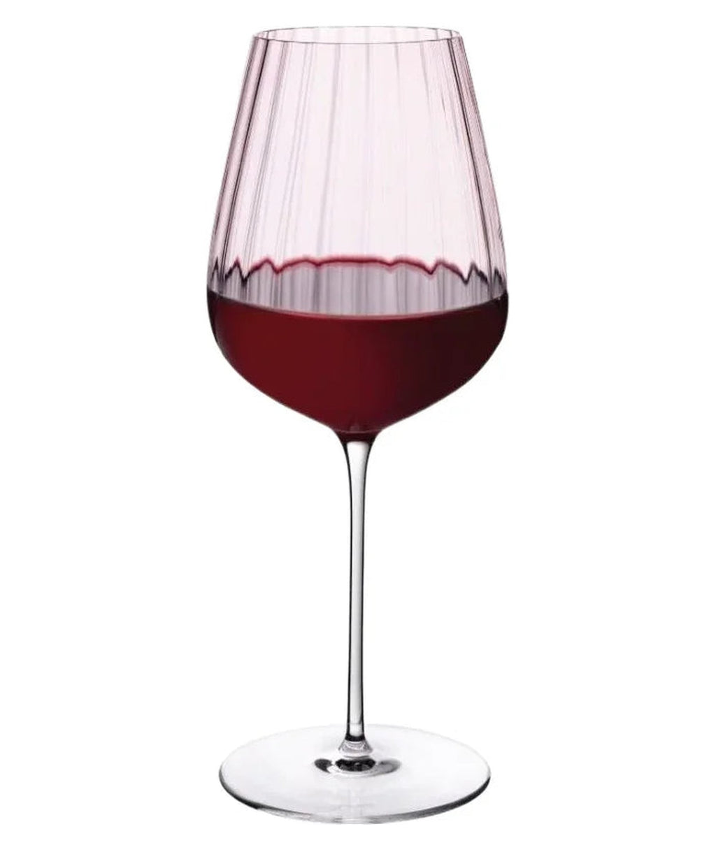 NUDE EU Set di 2 bicchieri da vino rosso Round Up color rosa antico.