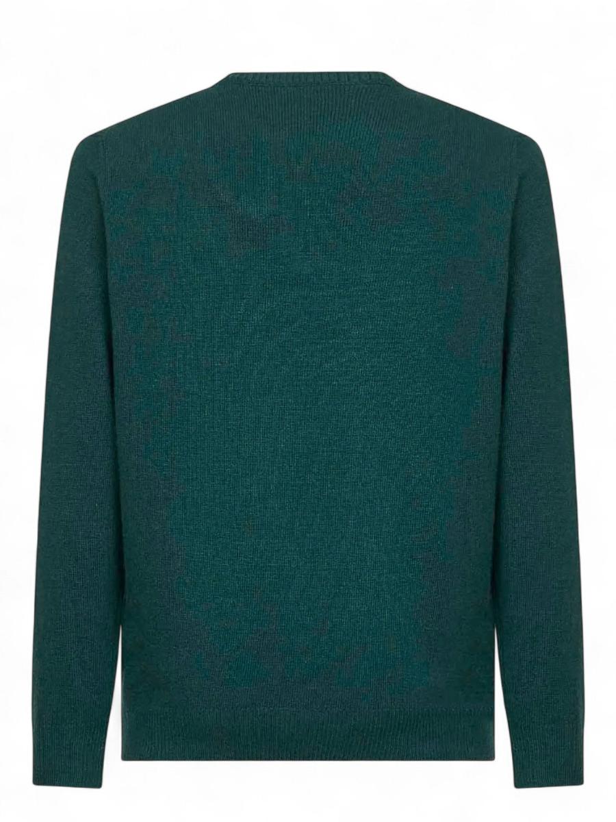 Maglione Heron Verde con Ricamo "St. Moritz"-Maglieria-Mc2 Saint Barth-Vittorio Citro Boutique