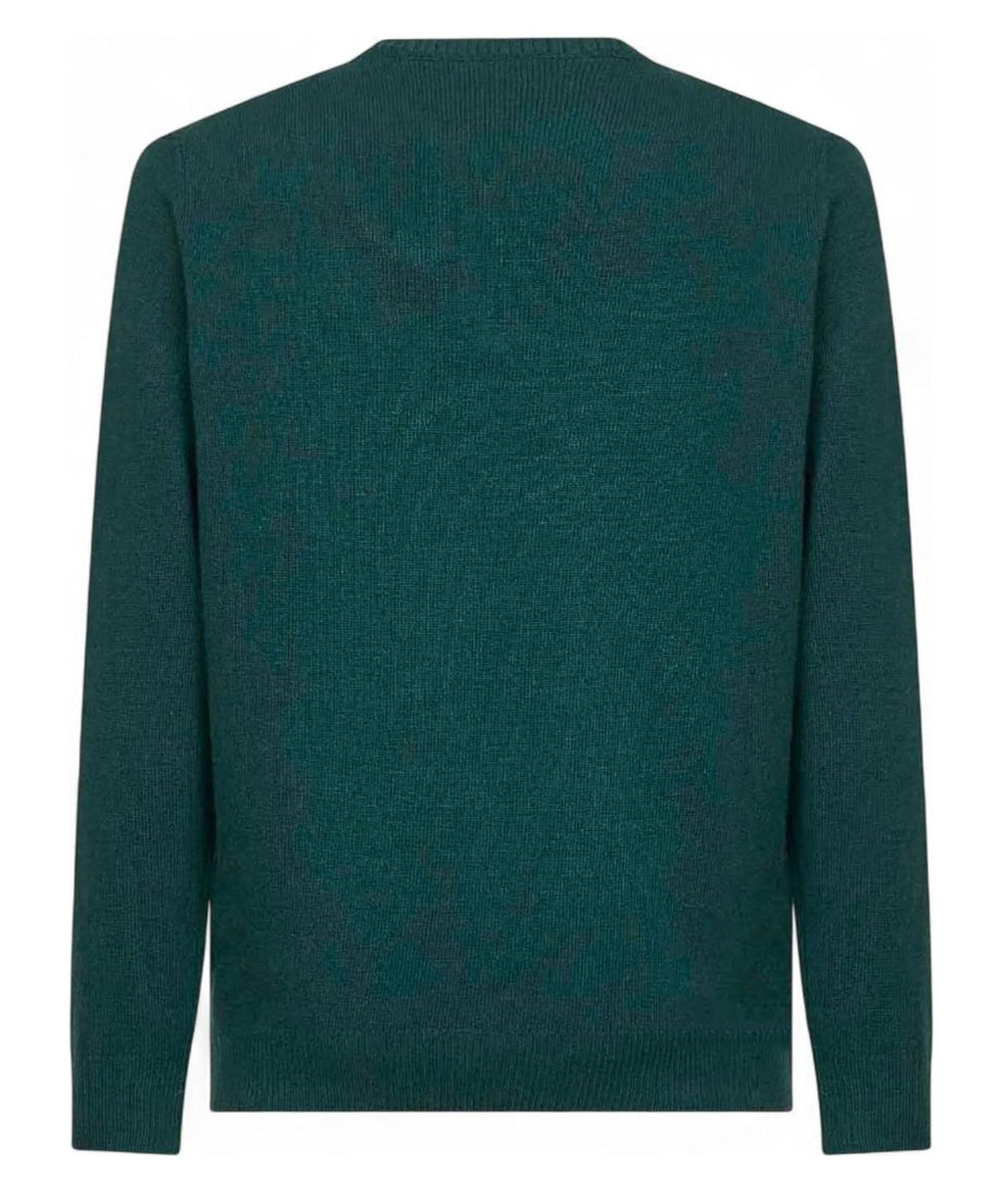 Maglione Heron Verde con Ricamo "St. Moritz"-Maglieria-Mc2 Saint Barth-Vittorio Citro Boutique