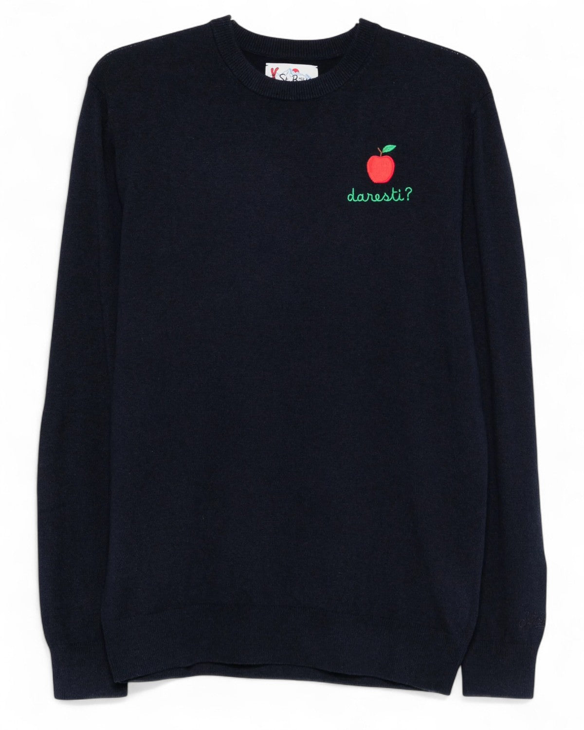 Maglione Heron Light con ricamo "Me la daresti?"-Mc2 Saint Barth-Maglieria-Vittorio Citro Boutique