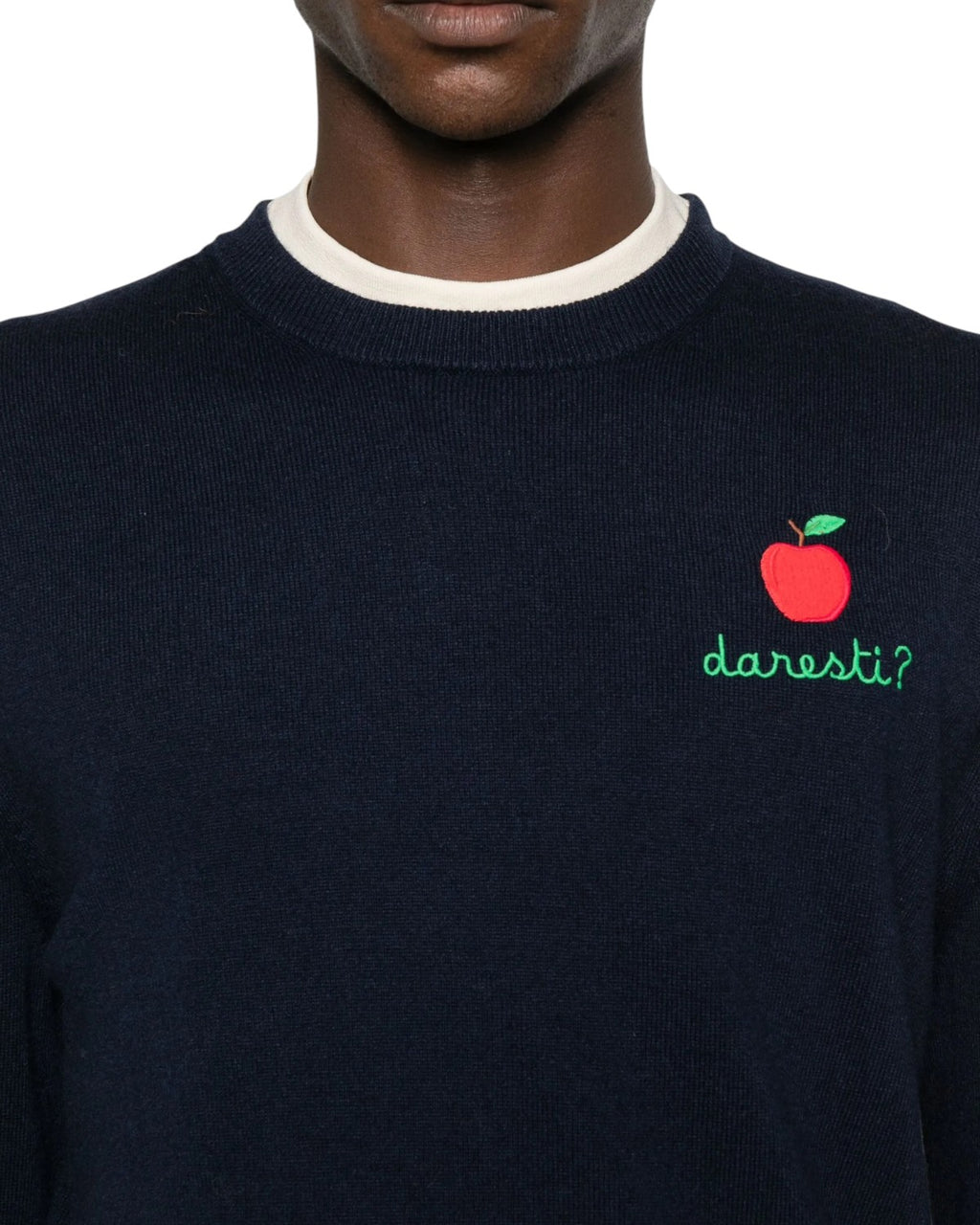 Maglione Heron Light con ricamo "Me la daresti?"-Mc2 Saint Barth-Maglieria-Vittorio Citro Boutique
