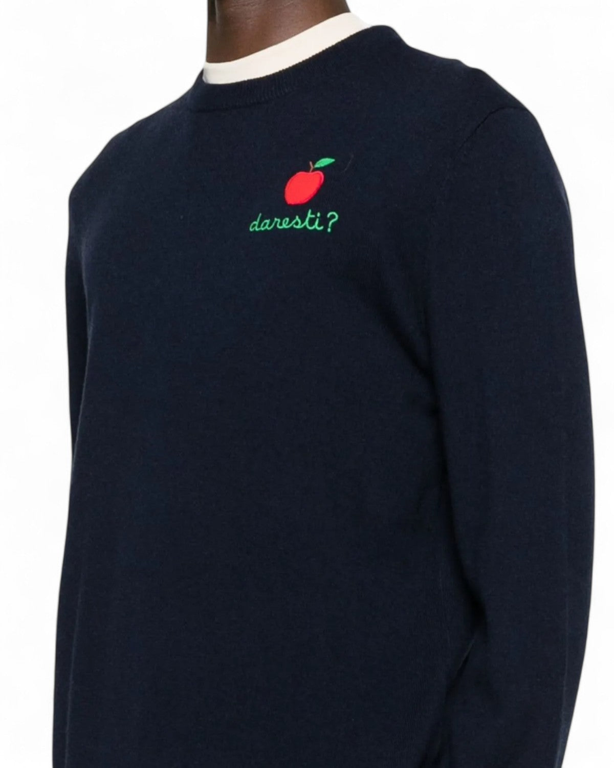 Maglione Heron Light con ricamo "Me la daresti?"-Mc2 Saint Barth-Maglieria-Vittorio Citro Boutique