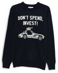 Maglione Heron Light con ricamo "Don't spend invest!"-Mc2 Saint Barth-Maglieria-Vittorio Citro Boutique