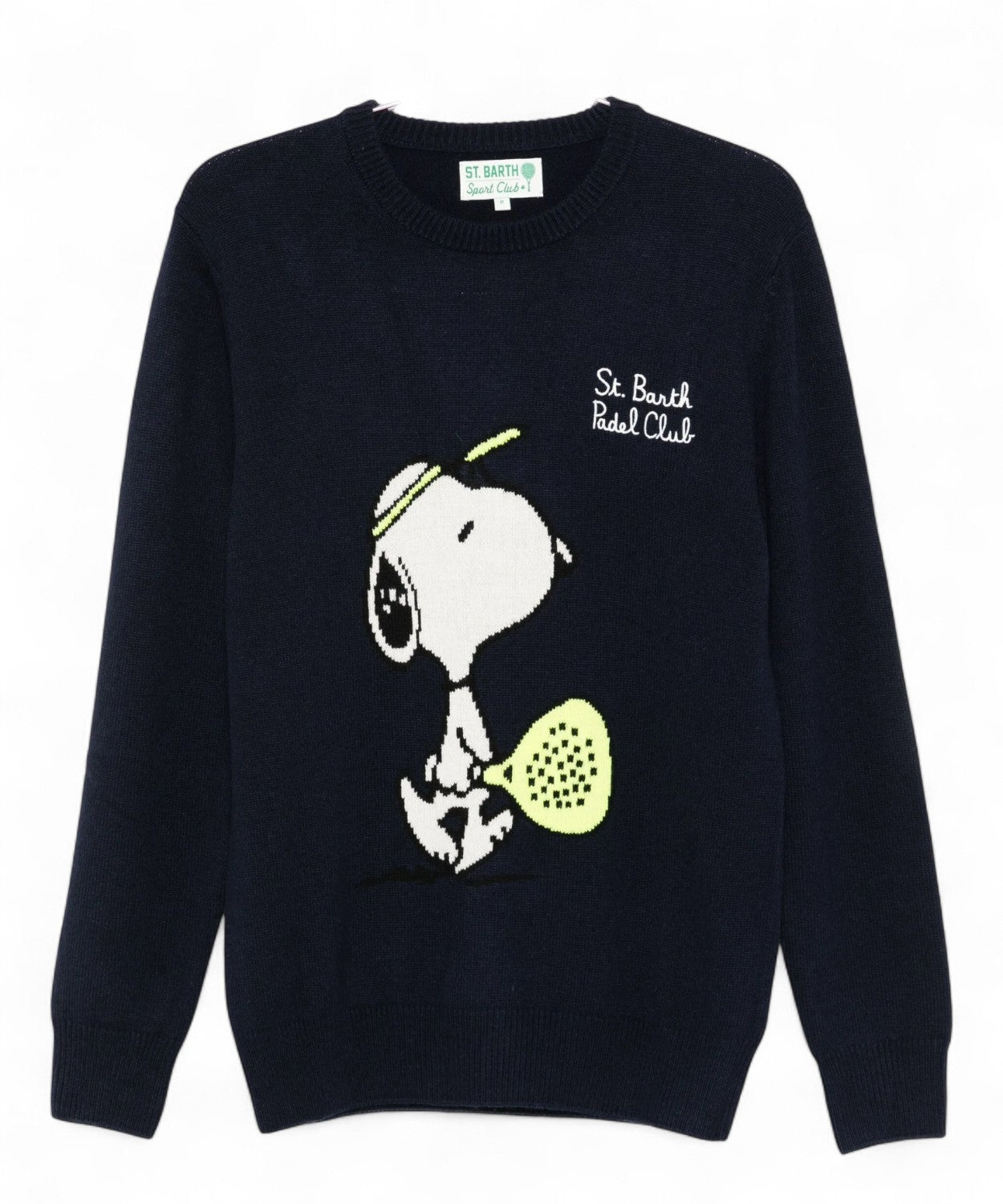 Maglione Heron in misto cashmere con ricamo Snoopy Padel-Mc2 Saint Barth-Maglieria-Vittorio Citro Boutique