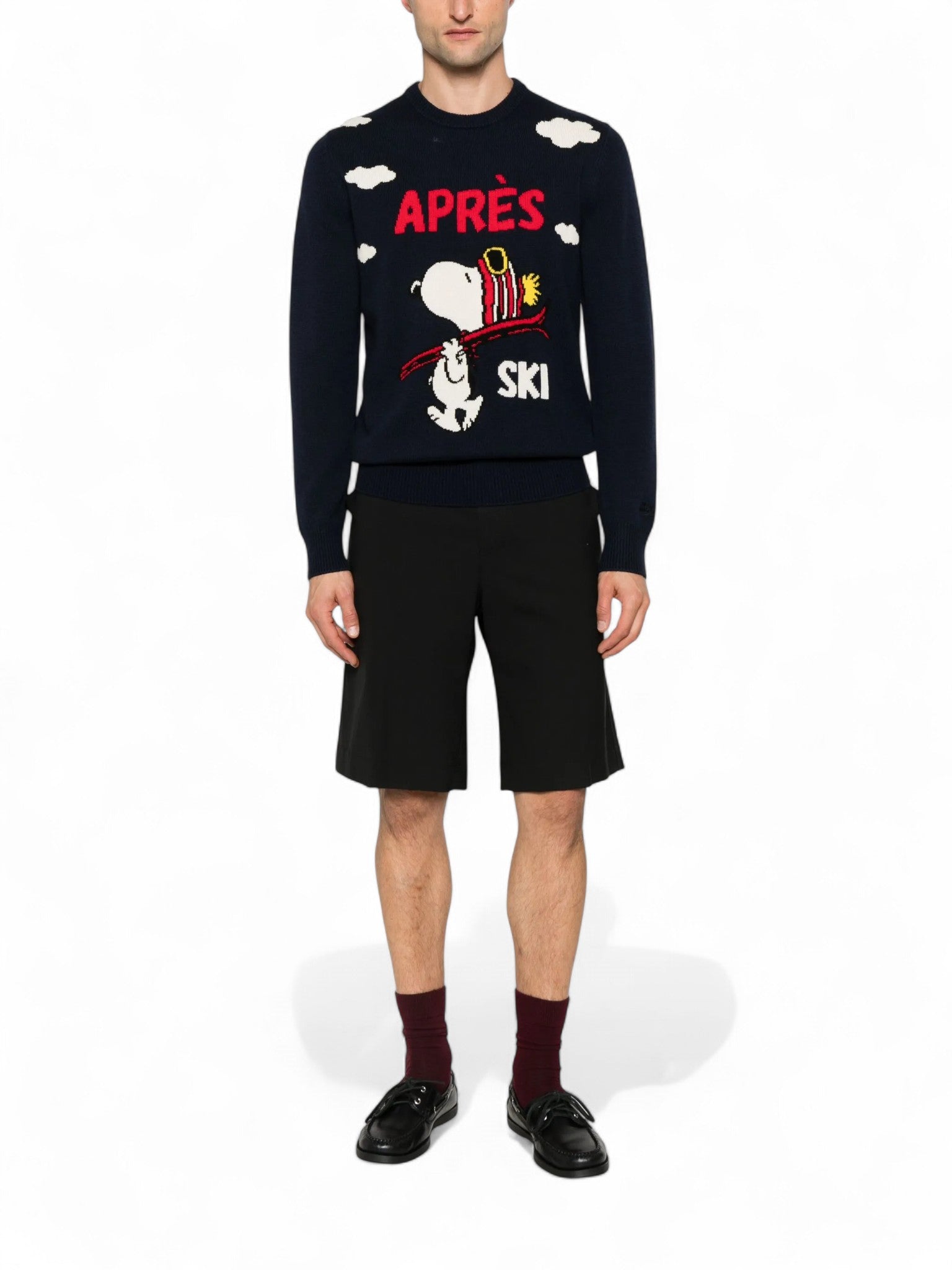 Maglione Heron in misto cashmere con ricamo Snoopy-Mc2 Saint Barth-Maglieria-Vittorio Citro Boutique