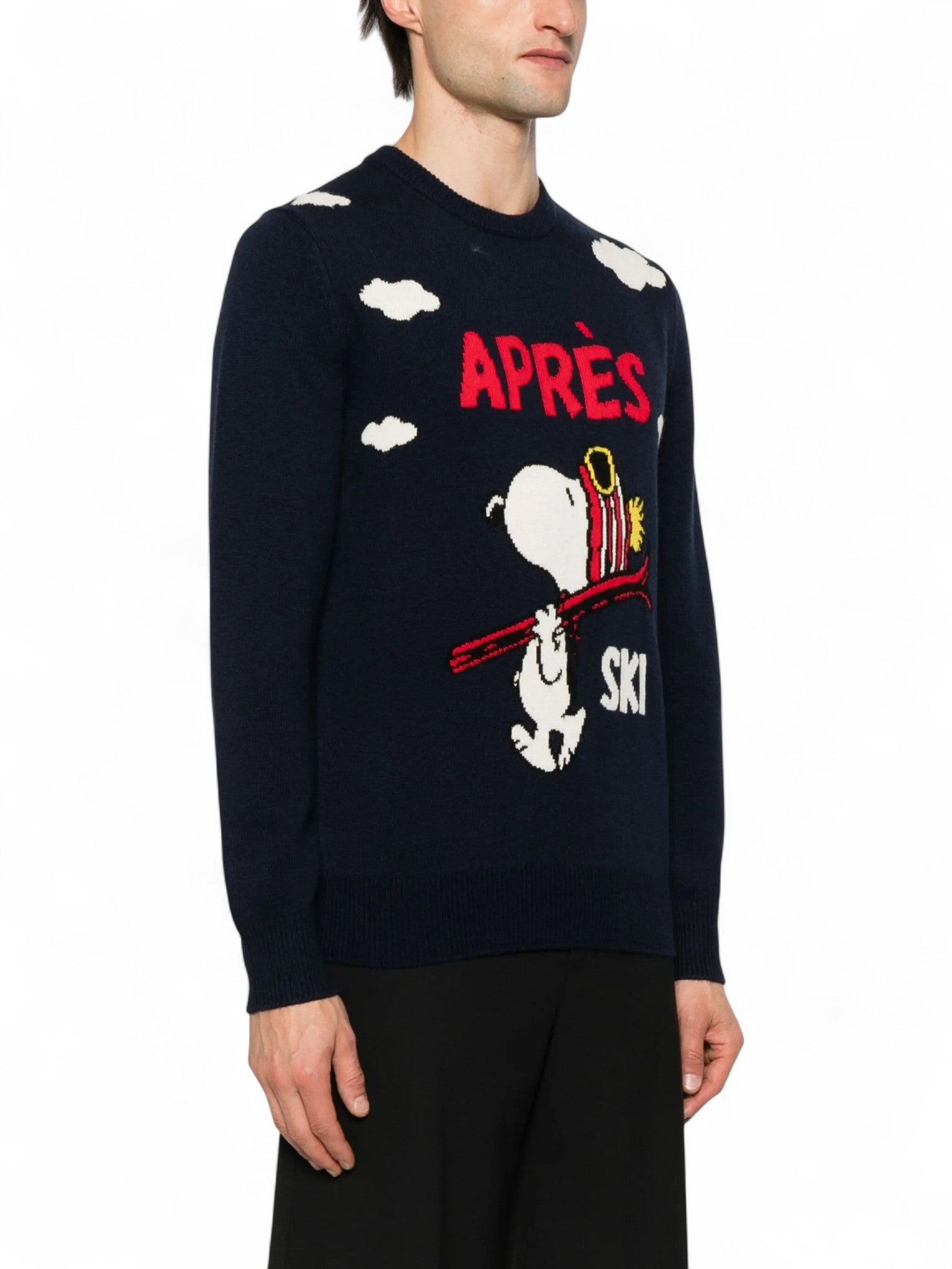 Maglione Heron in misto cashmere con ricamo Snoopy-Mc2 Saint Barth-Maglieria-Vittorio Citro Boutique