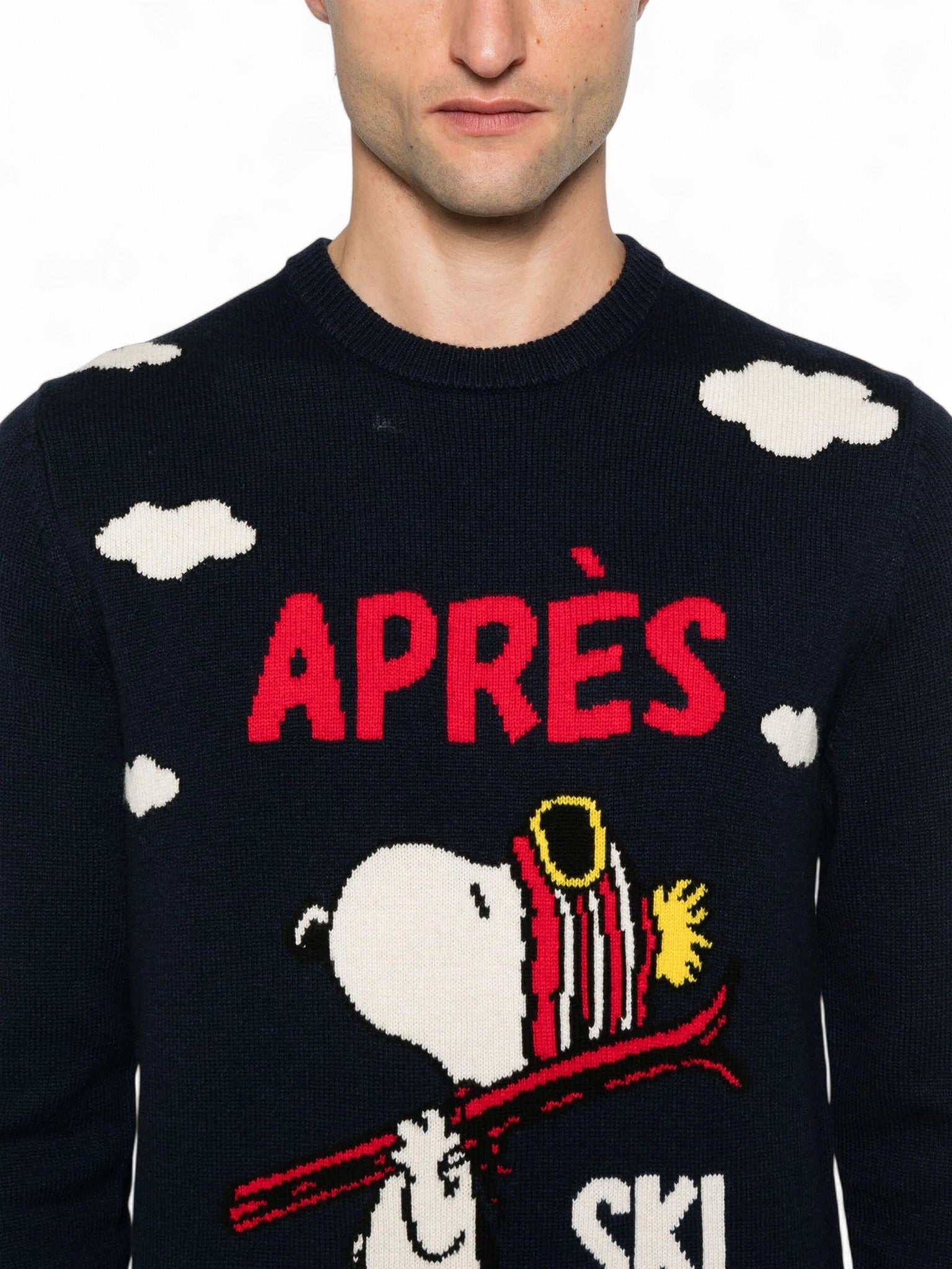 Maglione Heron in misto cashmere con ricamo Snoopy-Mc2 Saint Barth-Maglieria-Vittorio Citro Boutique