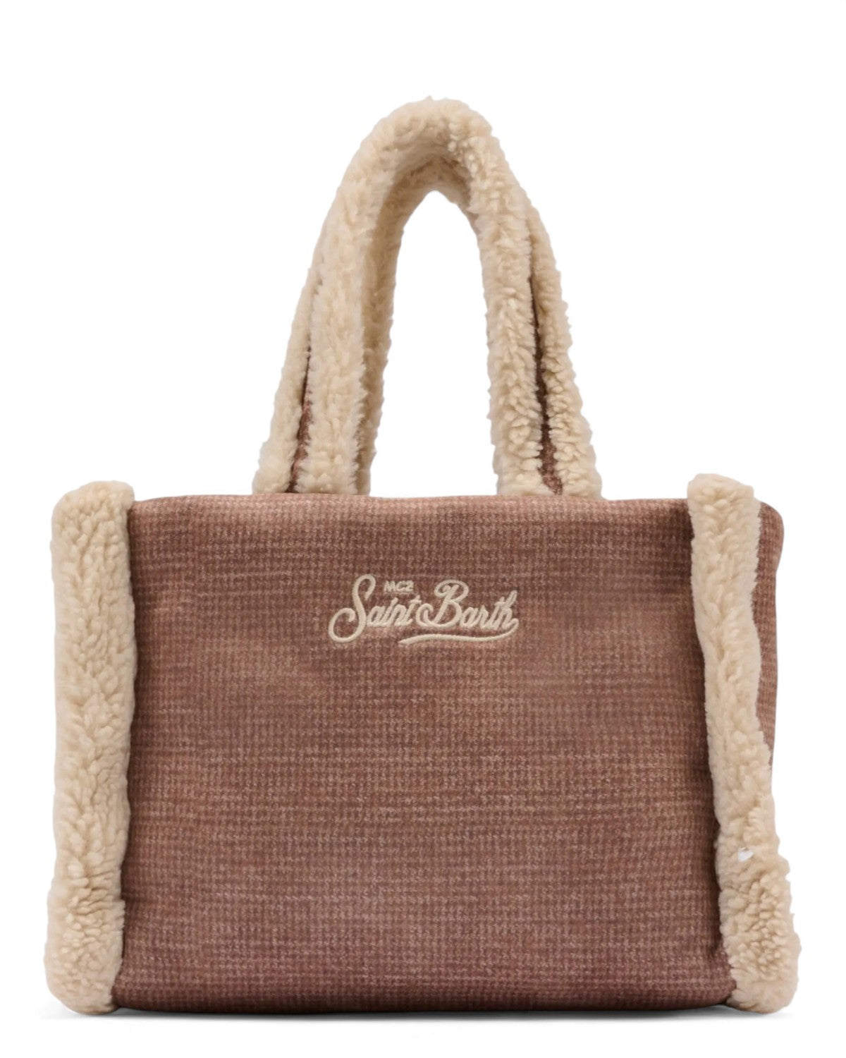 Colette Shearling Pied de Poule con manico e tracolla-Mc2 Saint Barth-Borse a spalla-Vittorio Citro Boutique