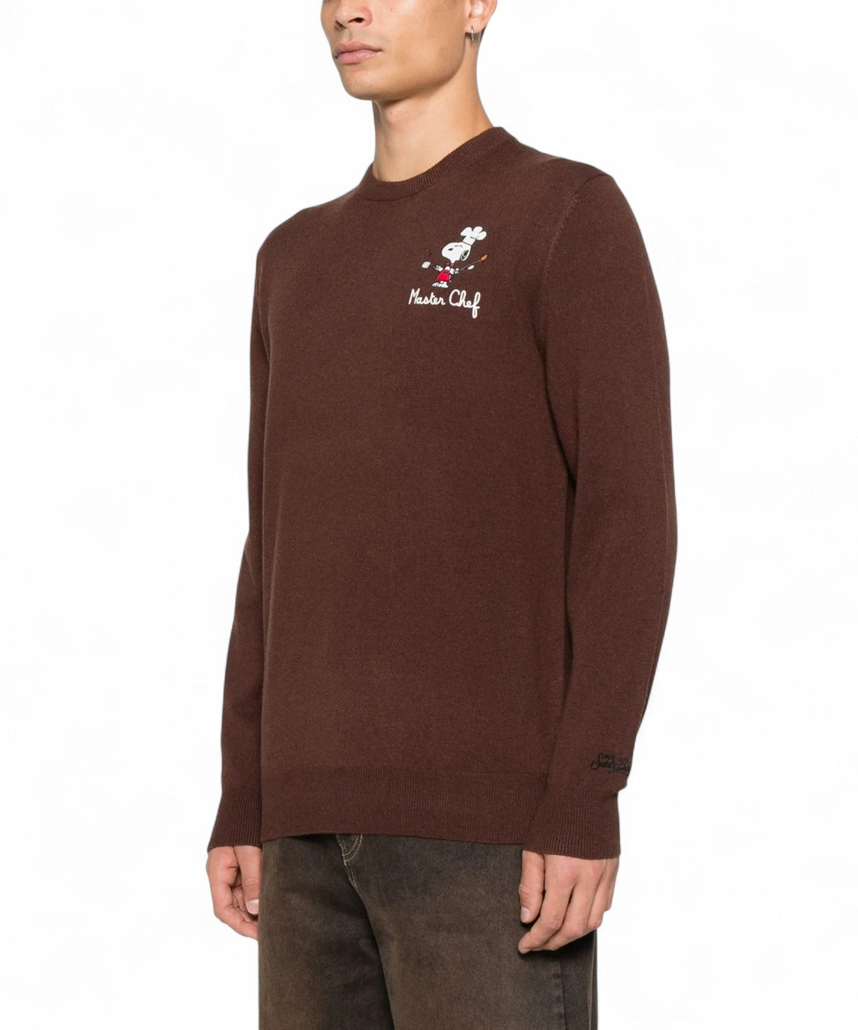 Maglione Heron Light con ricamo Snoopy Masterchef-Mc2 Saint Barth-Maglieria-Vittorio Citro Boutique