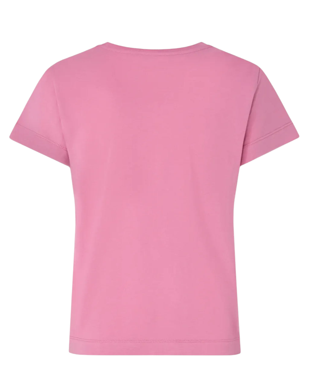 T-shirt PINKO Basico en coton avec logo brodé