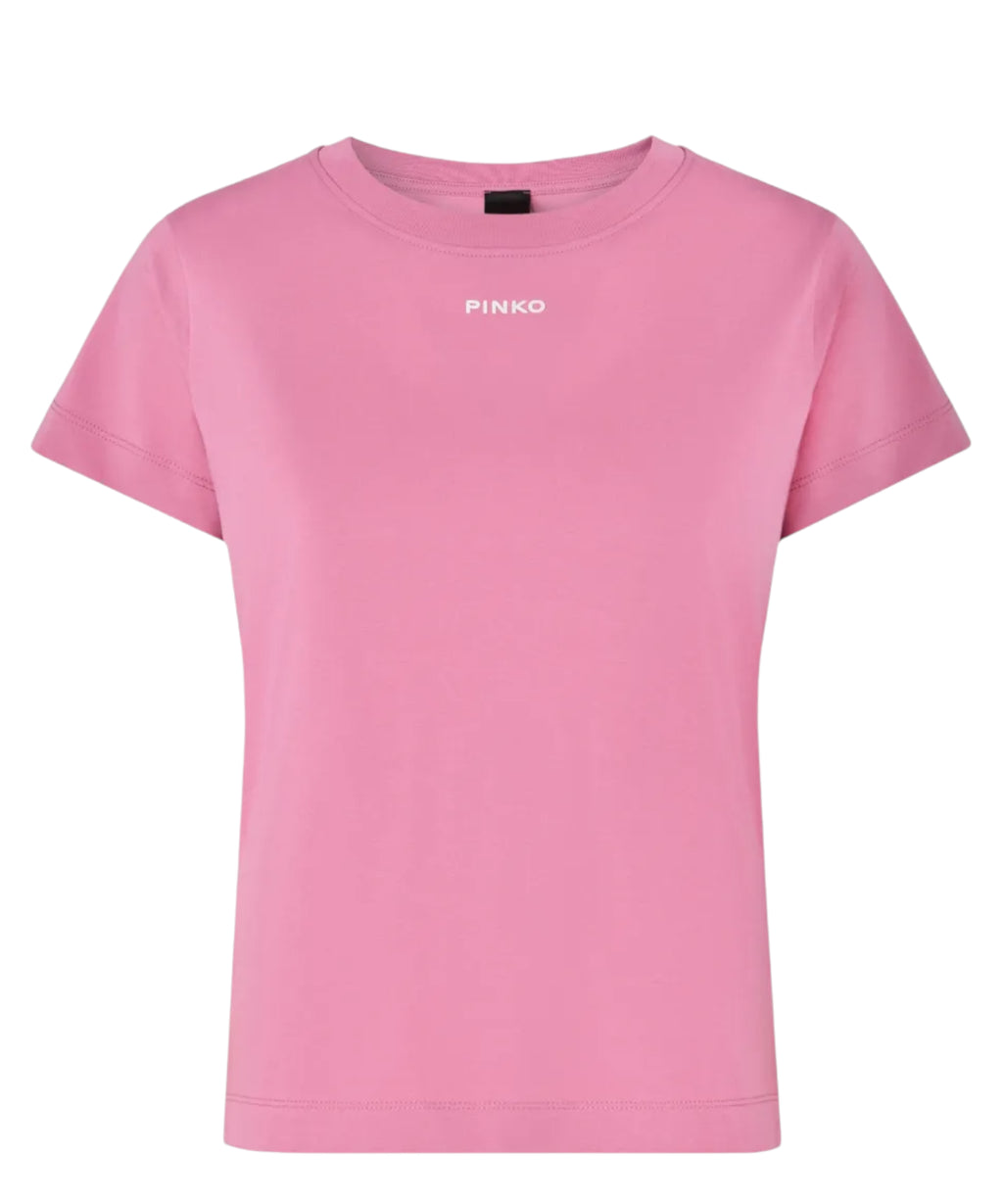 T-shirt PINKO Basico en coton avec logo brodé