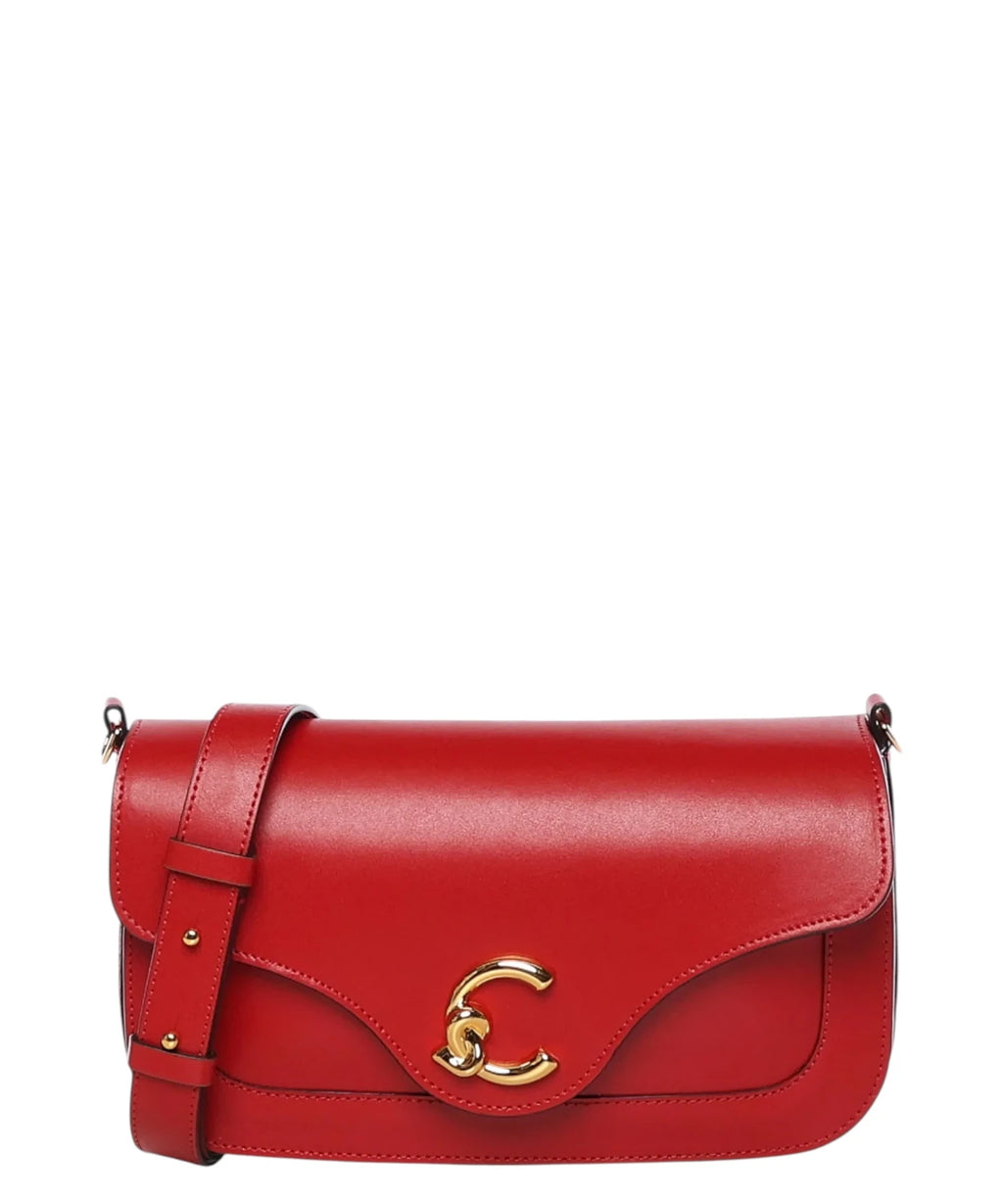 Sac Coccinelle C-Me Medium en cuir lisse avec bandoulière