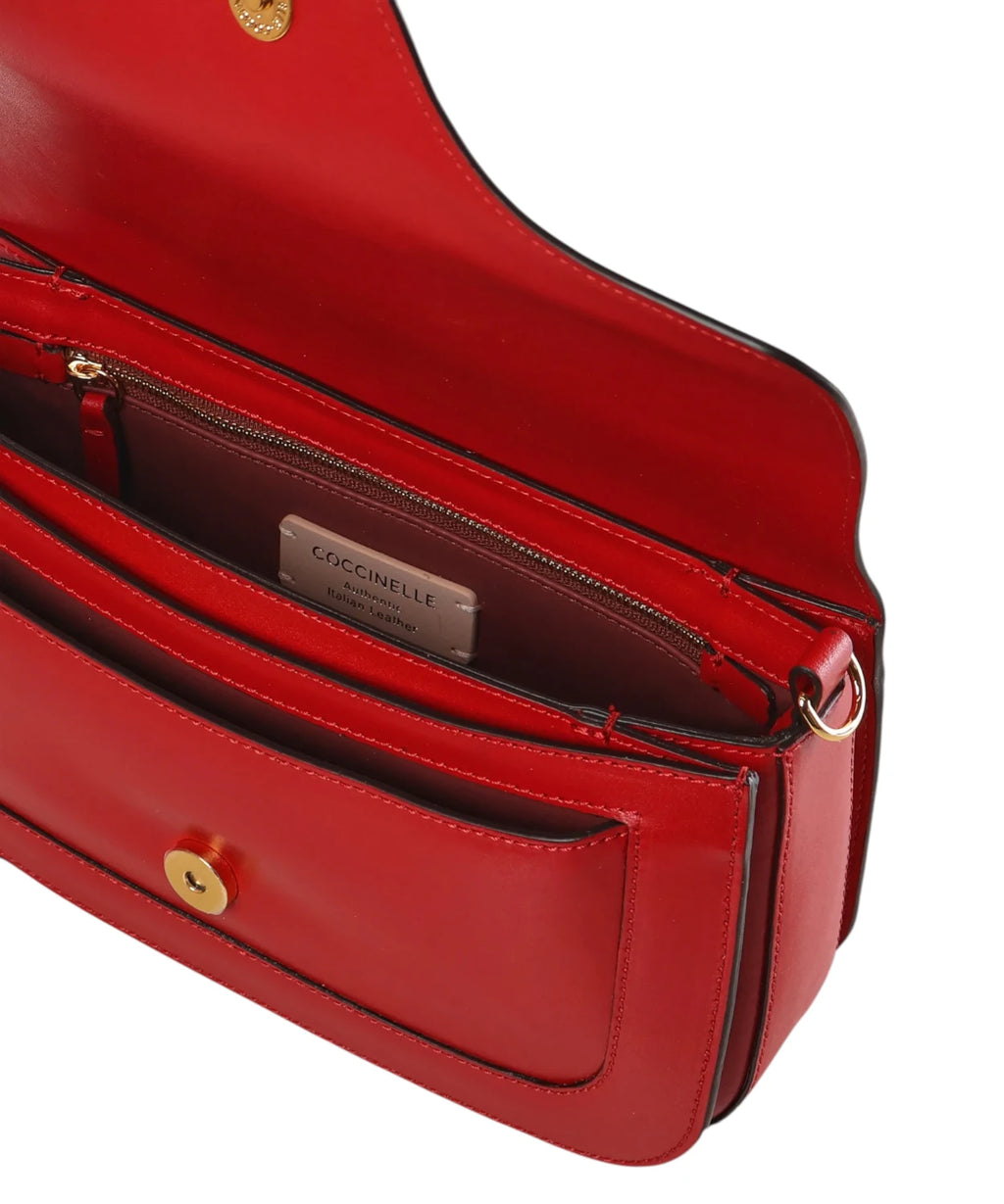 Sac Coccinelle C-Me Medium en cuir lisse avec bandoulière