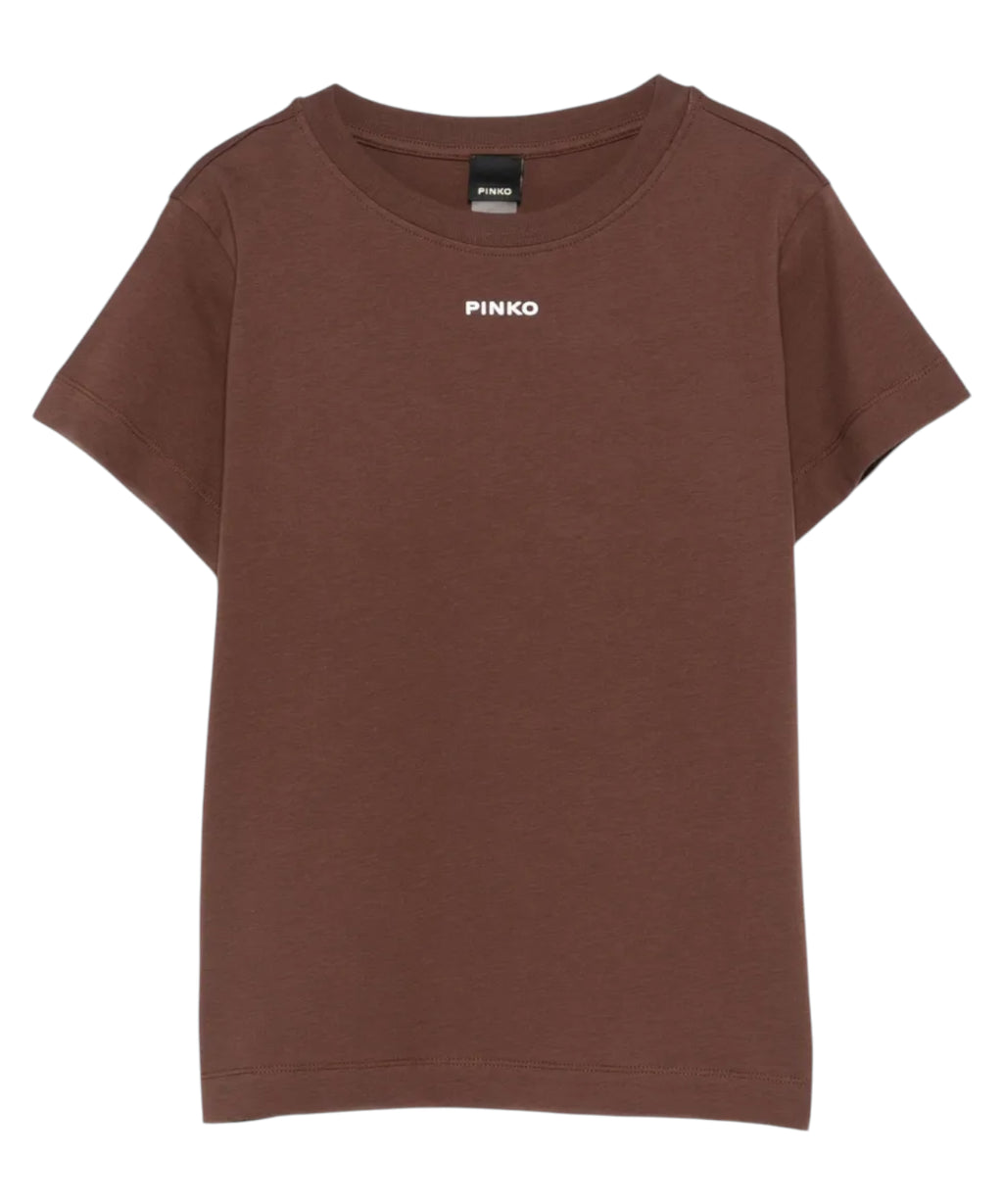 T-shirt PINKO Basique en Coton avec Logo Vernis