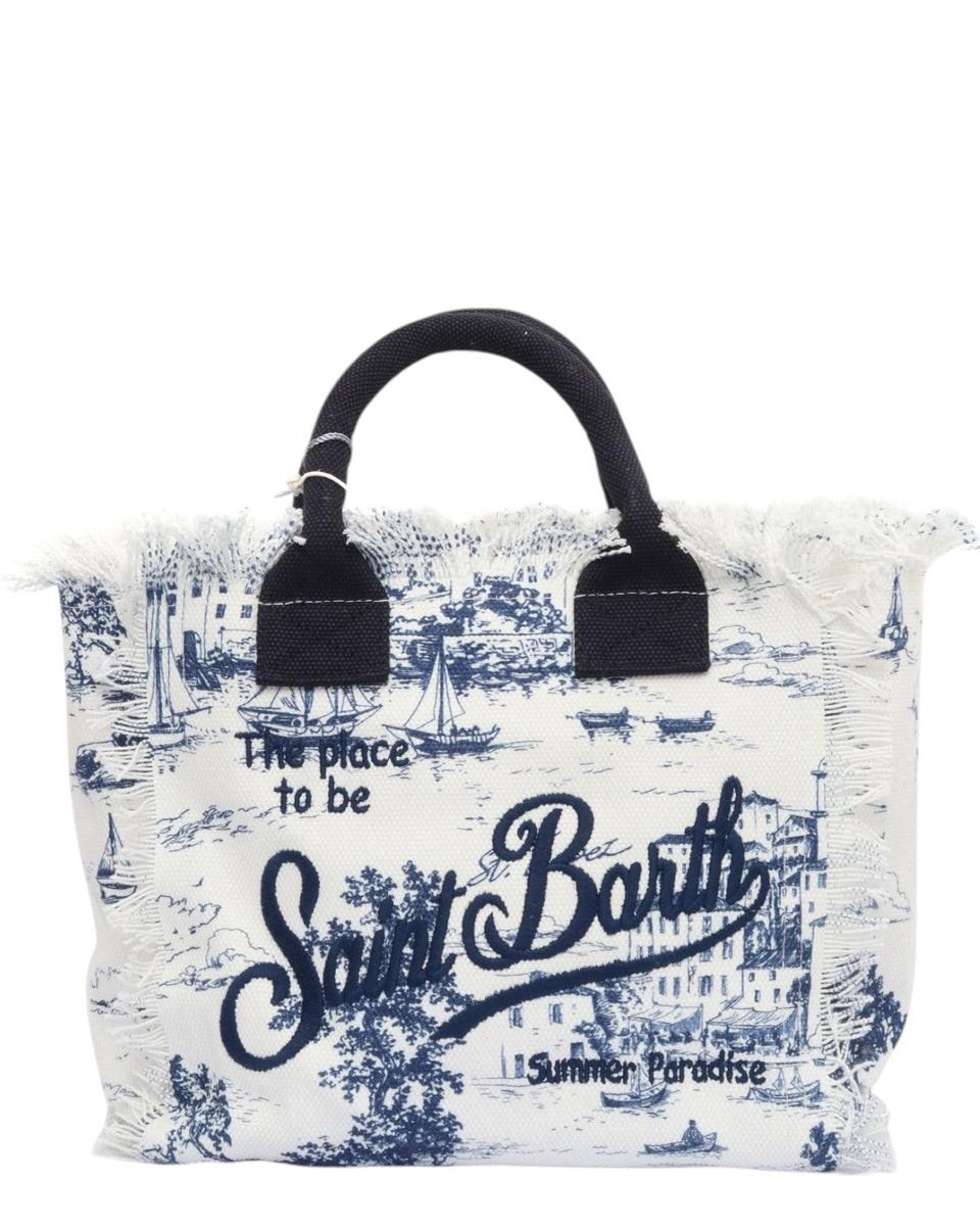 Borsa a Spalla Vanity in Canvas con Stampa St Tropez Toile-Mc2 Saint Barth-Borse a spalla-Vittorio Citro Boutique