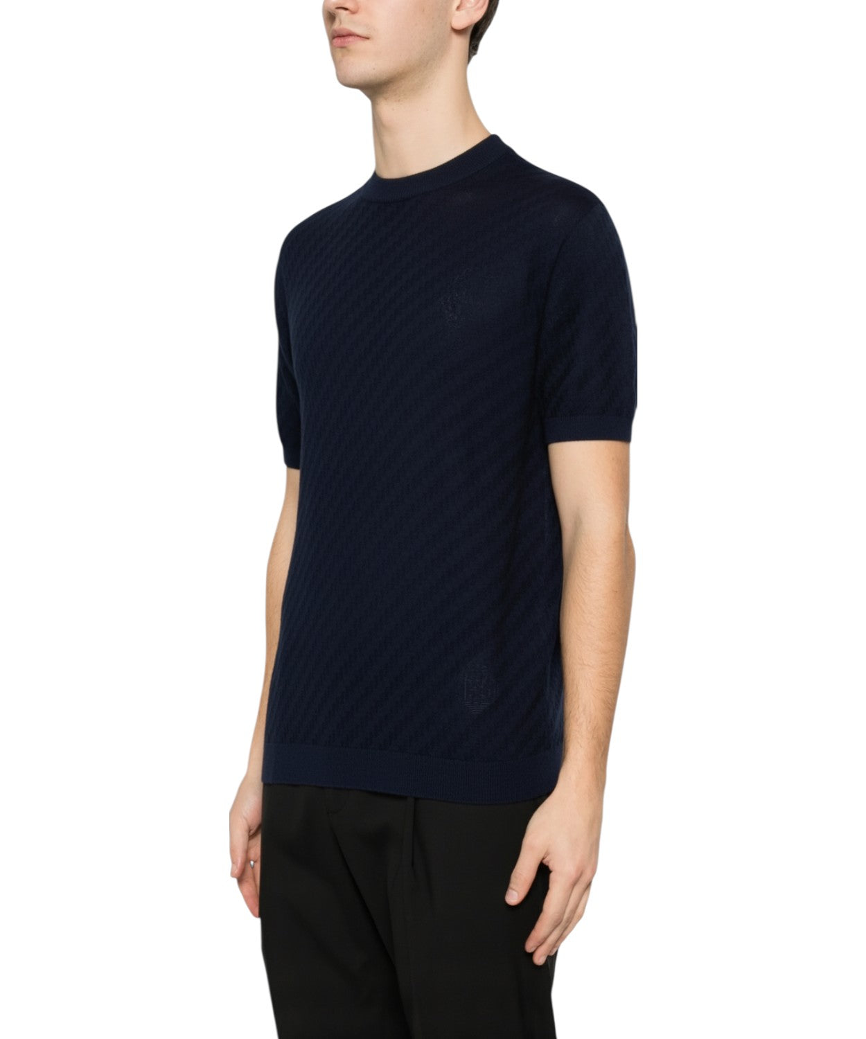 Emporio Armani T-shirt Uomo con Motivo in Rilievo