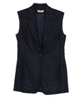 Gilet Twinset Floreale Leggero in Lino e Viscosa