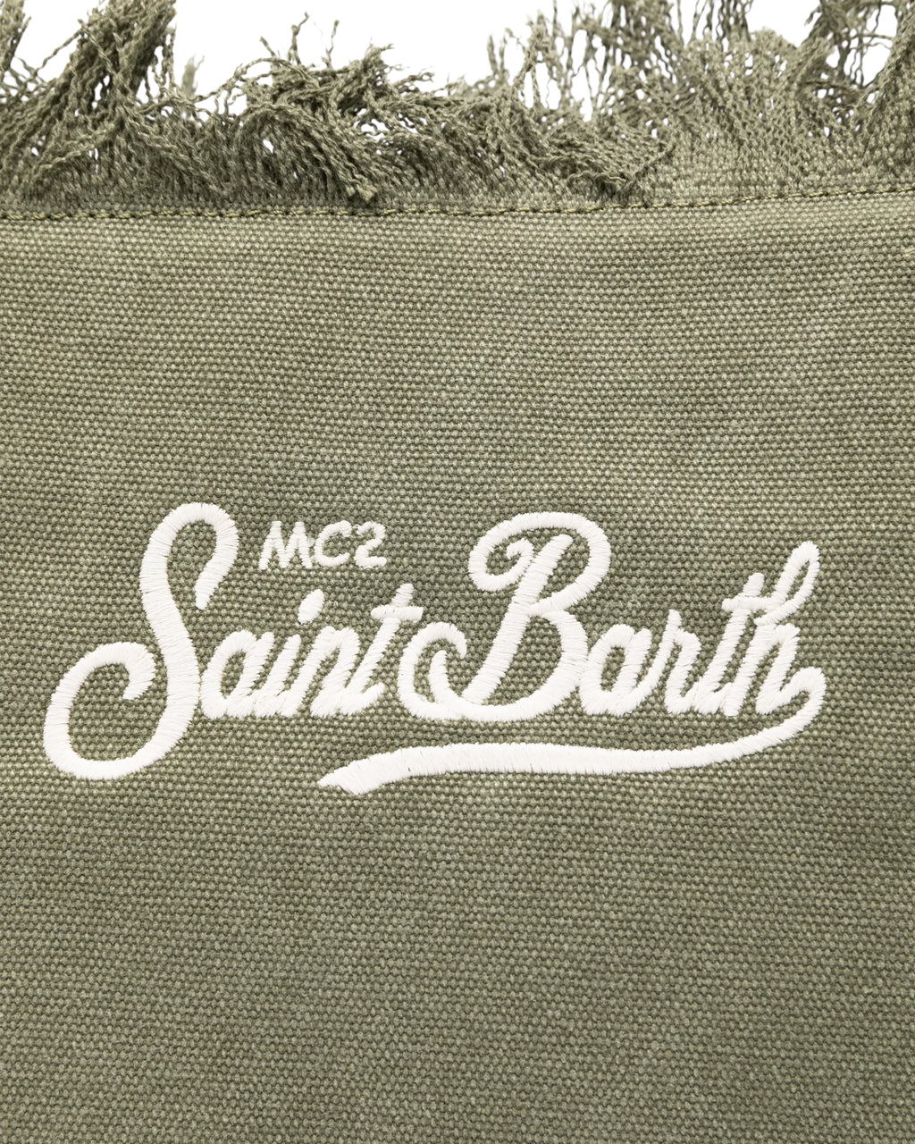 Sac City Regular Femme en toile verte avec franges