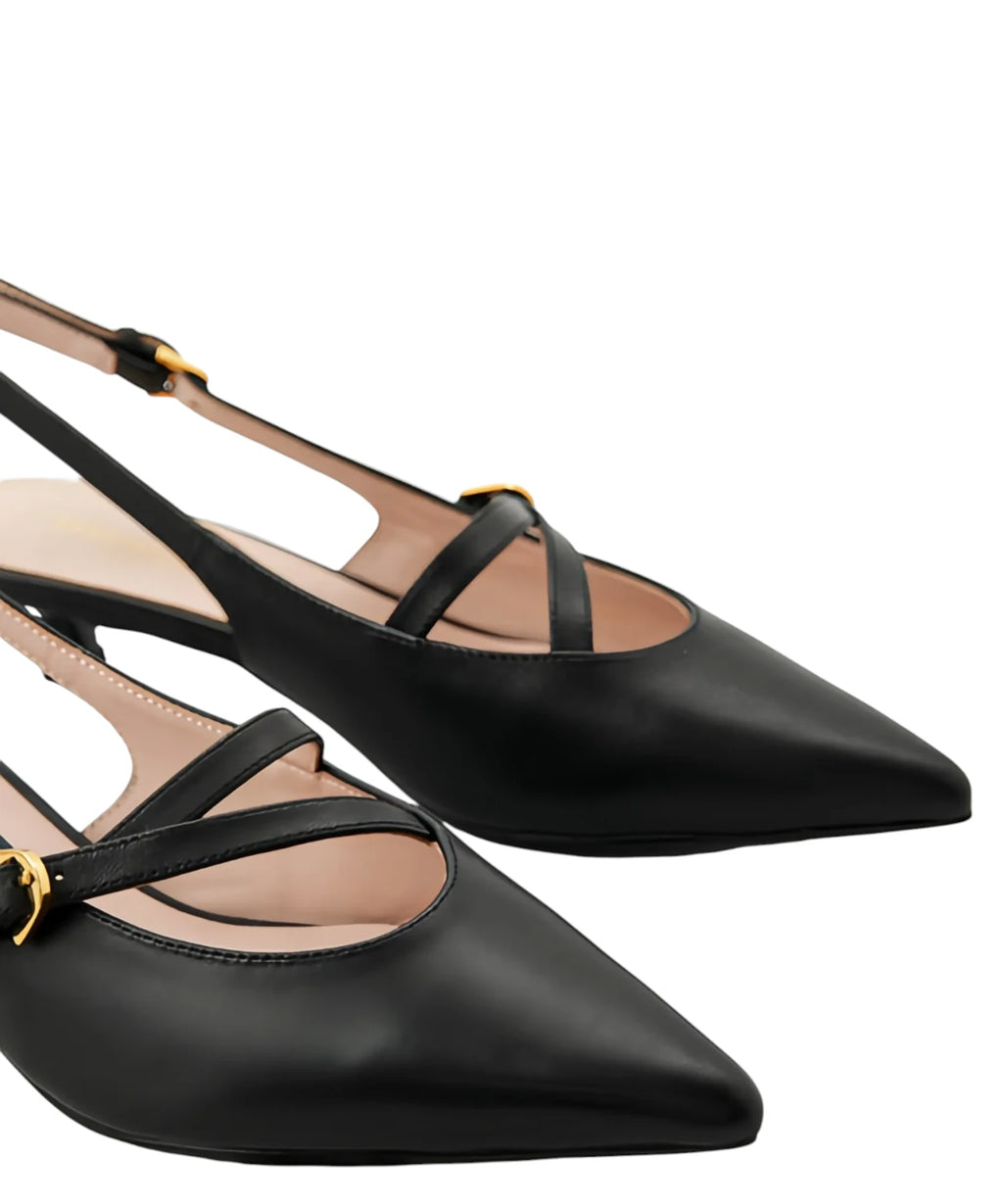 Escarpins femme élégants Coccinelle en cuir avec bride
