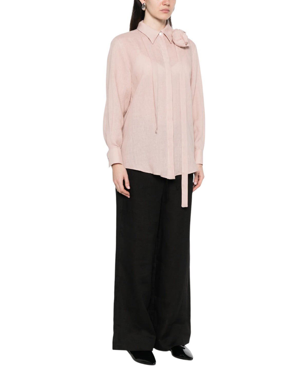 Chemise Marella EDITORE en pur lin avec foulard