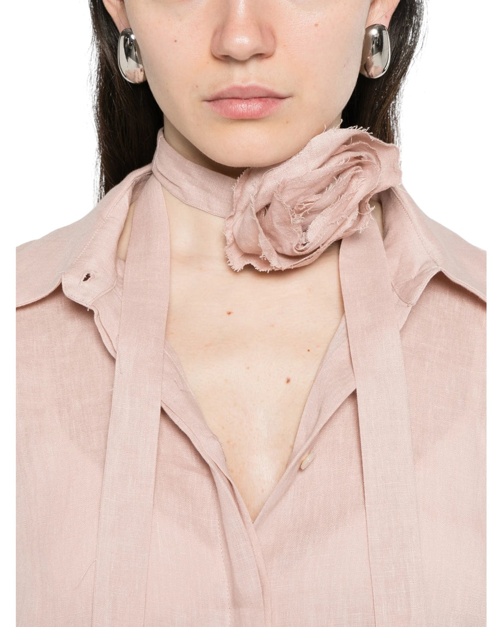 Chemise Marella EDITORE en pur lin avec foulard