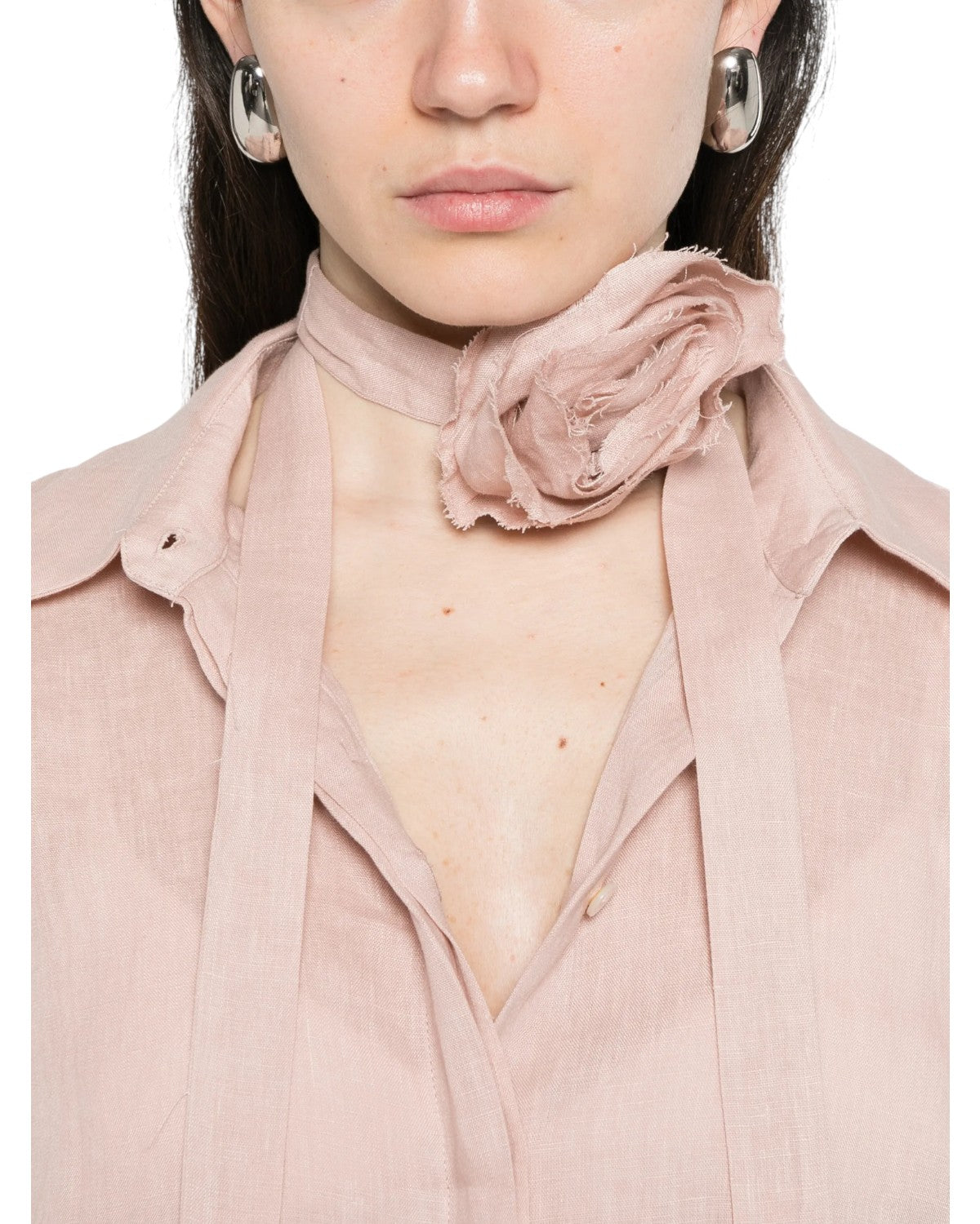 Chemise Marella EDITORE en pur lin avec foulard