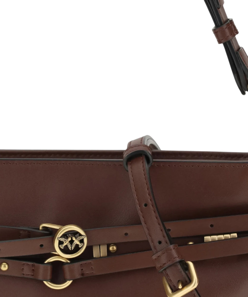Mini sac ceinture Pinko en cuir avec bandoulière réglable