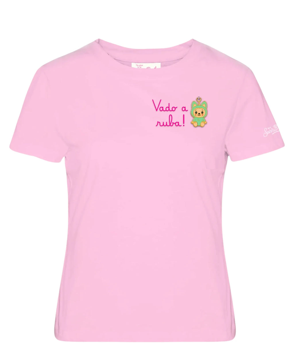 T-shirt Emilie MC2 Saint Barth avec Charm Labubu