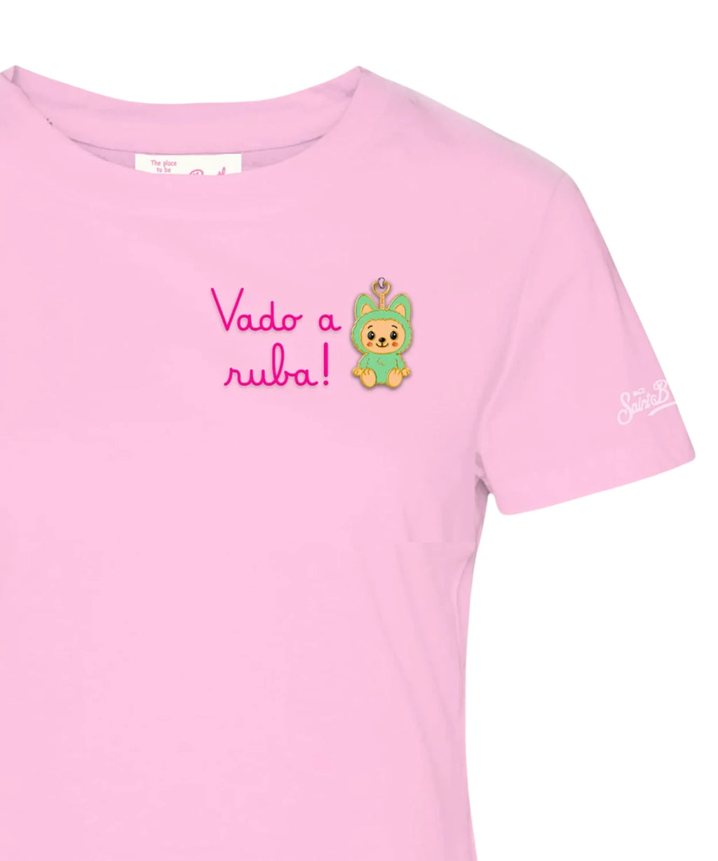 T-shirt Emilie MC2 Saint Barth avec Charm Labubu