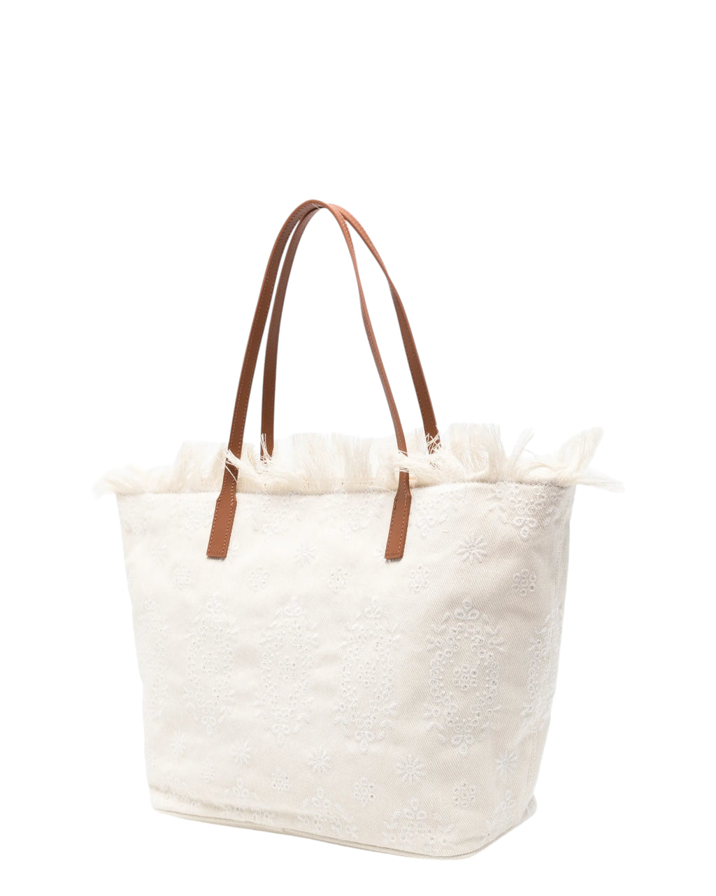 Borsa City regular Saint Barth in Sangallo con Frange