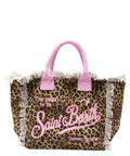 Borsa Vanity Leopardata MC2 Saint Barth in Canvas