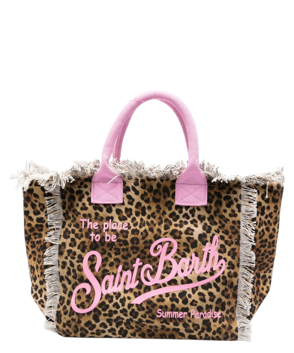 Borsa Vanity Leopardata MC2 Saint Barth in Canvas