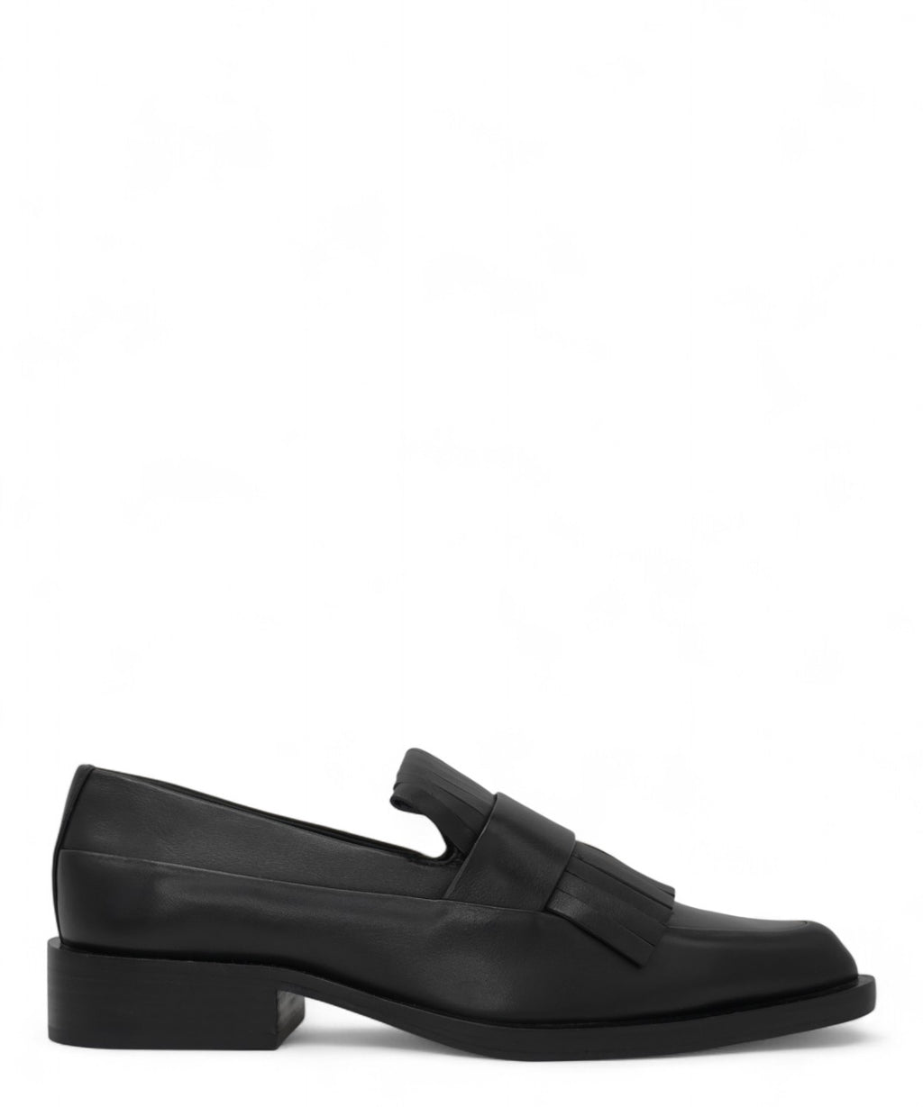 Mocassino a Punta in Pelle con Frange Tacco 3cm-JVAM-Mocassini-Vittorio Citro Boutique