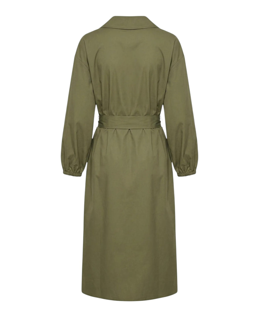 Robe midi en coton Twinset avec boutons et ceinture