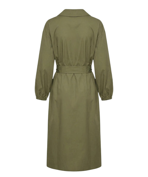 Robe midi en coton Twinset avec boutons et ceinture