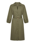 Robe midi en coton Twinset avec boutons et ceinture