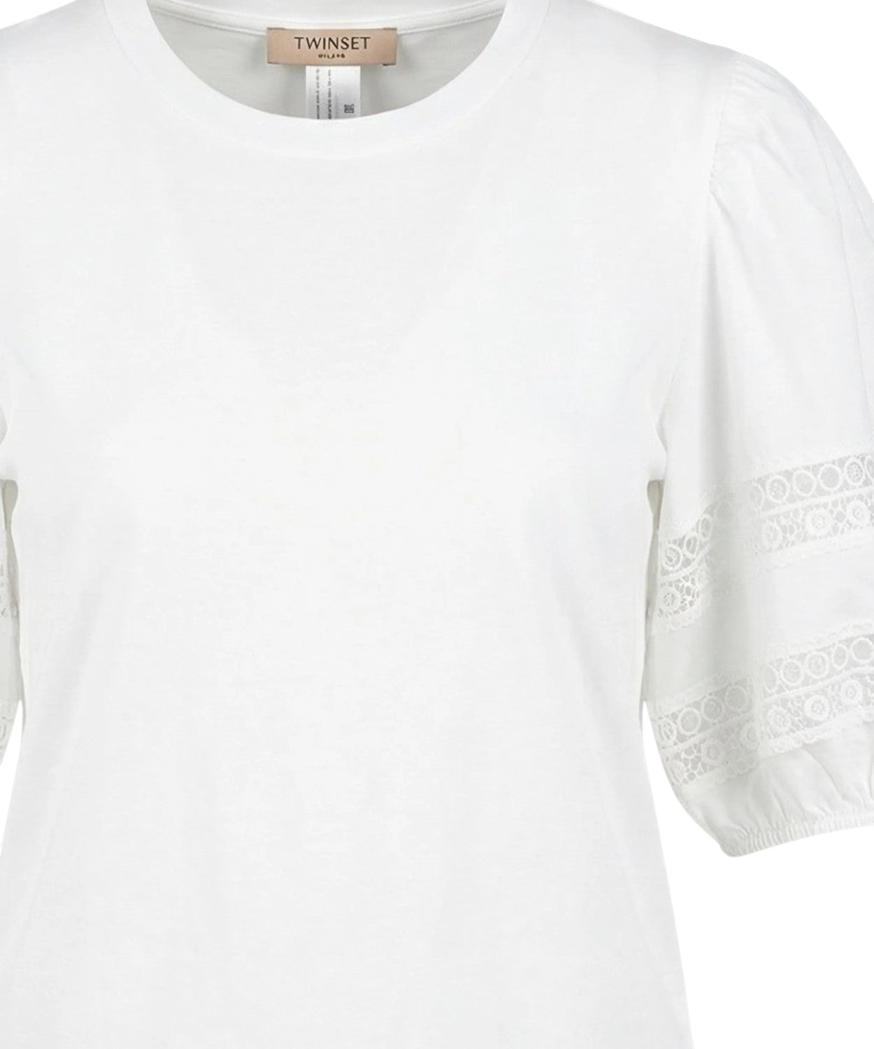 T-shirt Twinset en dentelle avec manches ballon