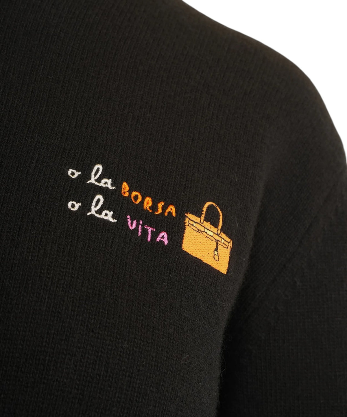 Pull New Queen en mélange de cachemire avec broderie Bag