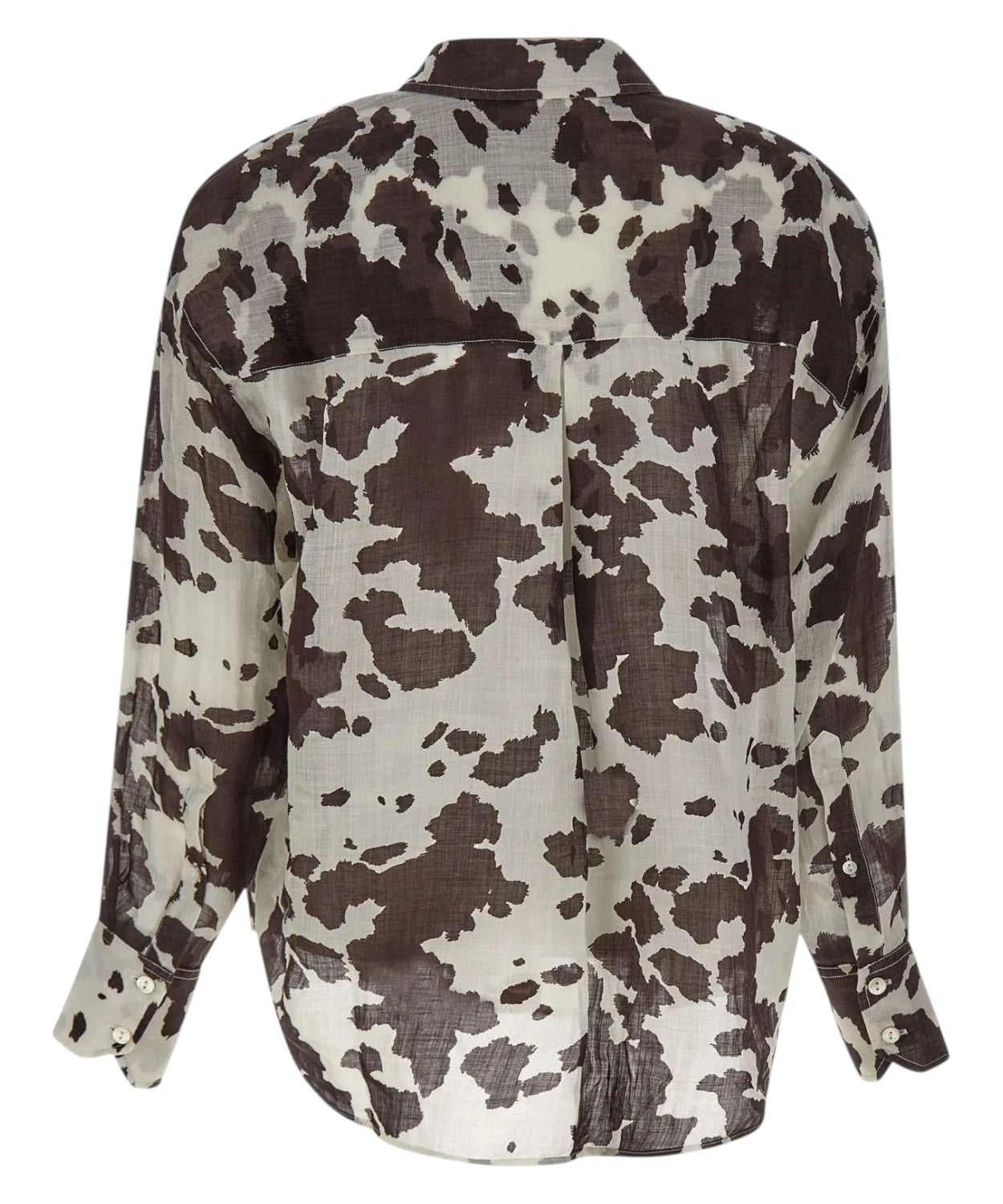 Chemise Brigitte en soie avec imprimé vache