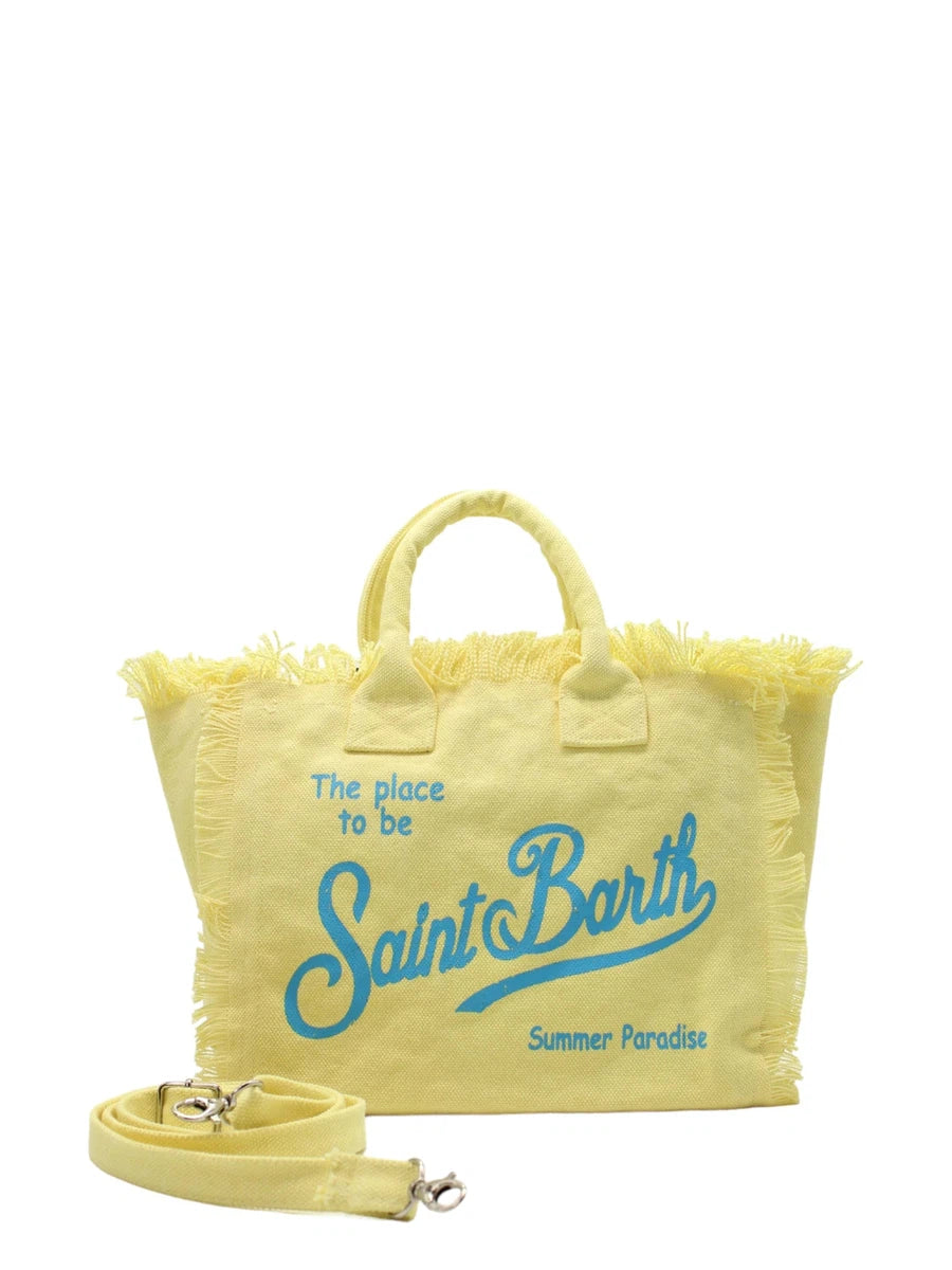 Borsa Colette in tela di cotone gialla-Mc2 Saint Barth-Borse a mano-Vittorio Citro Boutique