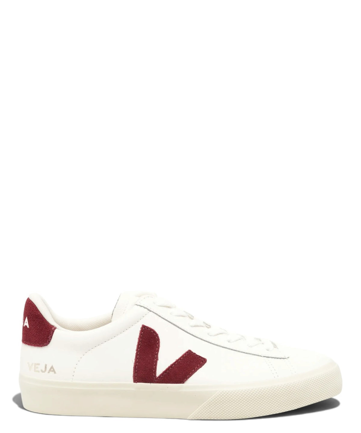 Sneaker VEJA Campo in pelle bianca Grenat in pelle